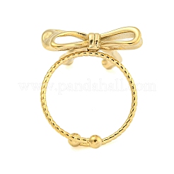 Ion Plating(IP) 304 Stainless Steel Open Cuff Rings for Women&nbsp;LS-RJEW-S409-01G-03