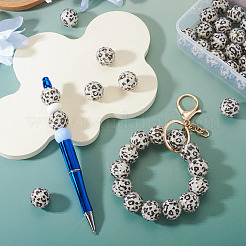 30Pcs Round Resin Rhinestone Beads&nbsp;OACR-TA0004-28A