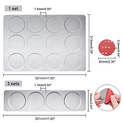 4セット2スタイル430ステンレススチールベース  プラスチックステッカー付き  ステンレス鋼色  74x301x1.1mm&nbsp;FIND-CA0003-42