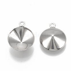 Tarnish Resistant 201 Stainless Steel Pendant Rhinestone Settings&nbsp;STAS-S057-41B