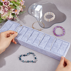 MDF Covered with Velvet Ring Organizer Display Trays&nbsp;RDIS-WH0001-43