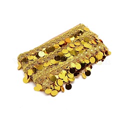 ポリエステルカーテンデコレーション  マスクと衣装のアクセサリー  フラットラウンド  ゴールド  39x1.5mm&nbsp;AJEW-WH0258-047D