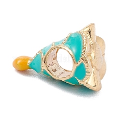 Brass Enamel European Beads&nbsp;KK-P201-33G