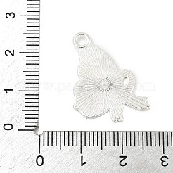 薬物反対の赤いリボンテーマの合金エナメルペンダント  銀  蝶  22x21.5x1.5mm  穴：2mm&nbsp;ENAM-C026-02F-S