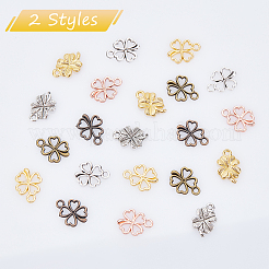 140個7スタイルアロイペンダント  クローバー  DIYクラフト用  ジュエリー作りアクセサリー  ミックスカラー  20個/スタイル&nbsp;PALLOY-PH0001-94