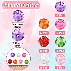 42Pcs 7 Colors Autumn Theme Transparent Acrylic Beads&nbsp;TACR-PA0001-05