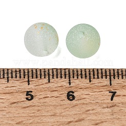 曇らされた透明なガラスビーズ  ラウンド  金箔  グラデーションカラー  ミックスカラー  8.5mm  穴：1.6mm  約1369個/1000g&nbsp;GLAA-A045-04