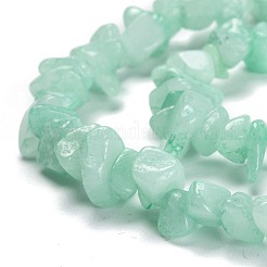 染色された天然アマゾナイトビーズ連売り  チップ  3~16x3~8mm  穴：0.7mm  32.28''（82センチメートル）&nbsp;X-G-F703-08
