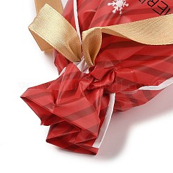 Christmas Santa Claus Plastic Packing Pouches Drawstring Bags&nbsp;ABAG-Q053-03G
