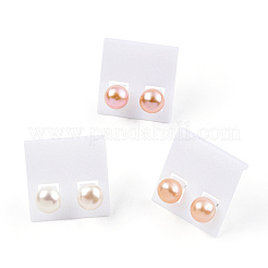 Natural Pearl Stud Earrings&nbsp;PEAR-N020-08B
