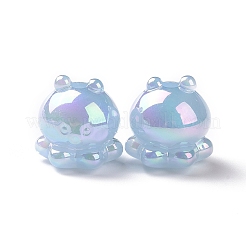 Luminous Rainbow Iridescent Plating Acrylic Beads&nbsp;OACR-P016-06