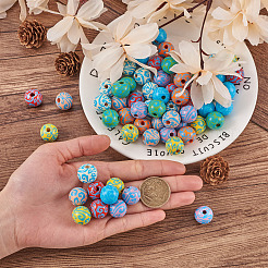 80Pcs 8 Colors Wooden Beads&nbsp;WOOD-FW0001-12