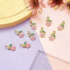 10Pcs Brass Micro Pave Cubic Zirconia Pendants&nbsp;KK-SZ0003-25