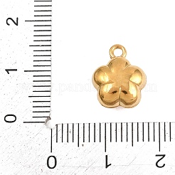 304ステンレスペンダント  エナメル  花のチャーム  ピンク  12.5x10.5x6mm  穴：1.5mm&nbsp;STAS-D264-04A-G