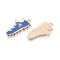 スポーツ合金エナメルペンダント  ライトゴールド  ミックスカラー  15~35x6~28x1~4mm  穴：1.6~1.8mm&nbsp;PALLOY-T094-14M