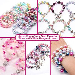 Rainbow ABS Plastic Imitation Pearl Beads&nbsp;OACR-YW0001-79