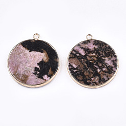 Natural Rhodonite Pendants&nbsp;G-T112-24J