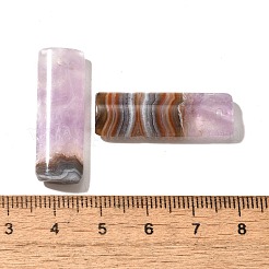 天然アメジストレースアゲートペンダント  長方形  30~30.5x10.5x4.5mm  穴：1.5mm&nbsp;G-A244-07C
