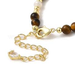 Brass Star Charm Bracelet&nbsp;BJEW-C051-43G