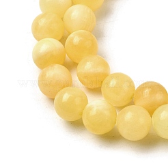 Natural Yellow Jade Beadd Strands&nbsp;X-G-A274-A01-8mm