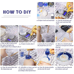 DIYネックレスメイキング  ペンダントシリコンモールド付き  ワックスコットンコードネックレス  プラスチックピペットと計量カップ  ラテックス指サック  アイアン製丸カン  ホワイト  ネックレス：18.7インチ&nbsp;DIY-SC0009-78