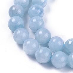 Natural White Jade Beads Strands&nbsp;G-L500-01-8mm