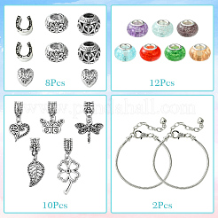 DIY Garden Theme Alloy & Brass European Style Bracelet Making Kits&nbsp;DIY-FS0007-26