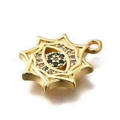 Brass Micro Pave Cubic Zirconia Pendants&nbsp;KK-U055-21G