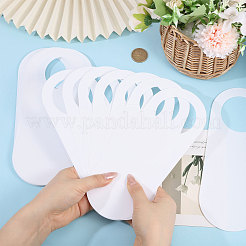Pp プラスチック吊りドア ハンドル ハンガー タグ  空白のメモボード  家のために  ホテル  お店  ホワイト  230x90x0.4mm  穴：60mm&nbsp;DIY-WH0661-36