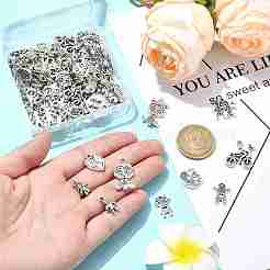 100Pcs 10 Styles Tibetan Style Alloy Pendants&nbsp;FIND-CJ0002-30
