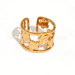 304 Stainless Steel Cuff Open Rings&nbsp;WGBB2D0-01