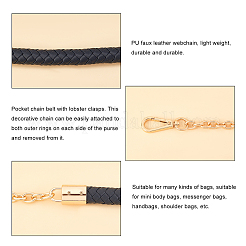 PU Leather Bag Handles&nbsp;FIND-WH0053-58LG