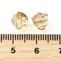 ガラス模造オーストリアクリスタルビーズ  ポリゴン  多面カット  ナバホホワイト  7x7.5x7.5mm  穴：1.2mm&nbsp;GLAA-P071-02A-28