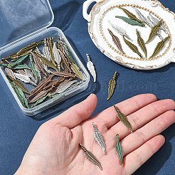 60Pcs 4 Colors Tibetan Style Alloy Pendants&nbsp;TIBEP-FS0001-18