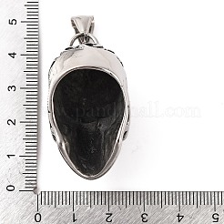 316サージカルステンレスペンダント  スカルチャーム  アンティークシルバー  43x23x29mm  穴：9x4mm&nbsp;STAS-Z073-51AS-03