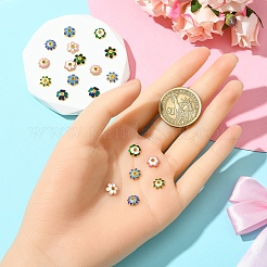 20Pcs 10 Styles Alloy Enamel Bead Caps&nbsp;FIND-YW0006-68