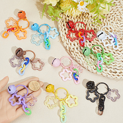 10Pcs 10 Colors Zinc Alloy Keychains&nbsp;KEYC-BBC0001-19