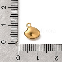 304ステンレススチールチャーム  イオンプレーティング（ip）  ゴールドカラー  ハマグリ  9x8.5x2mm  穴：1.2mm&nbsp;STAS-Z160-10G-03