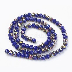 Electroplate Opaque Glass Beads Strands&nbsp;EGLA-A034-P8mm-R04
