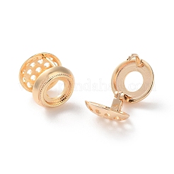 Rack Plating Flat Round Brass Hoop Earrings&nbsp;EJEW-S241-02G