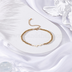 1Pc 301 Stainless Steel Ball Chain Bracelets for Women Men&nbsp;BJEW-LP0001-45G