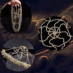 Alloy Rhinestone Mesh Headbands&nbsp;OHAR-WH20007-05G-01