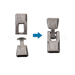 合金製スナップロッククラスプ留め金具  ガンメタ色  34mm&nbsp;LS-PALLOY-TAC0009-24AS