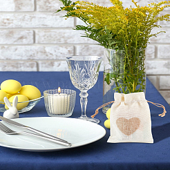 10Pcs 2 Colors Burlap Packing Pouches&nbsp;ABAG-LP0001-66