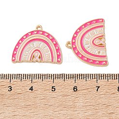 Breast Cancer Awareness Ribbon Zinc Alloy Enamel Pendants&nbsp;ENAM-I079-02G-11