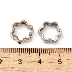 CCBプラスチックビーズフレーム  ローズゴールド  12x11.5x3.5mm  穴：1.6mm&nbsp;CCB-H001-01E-RG