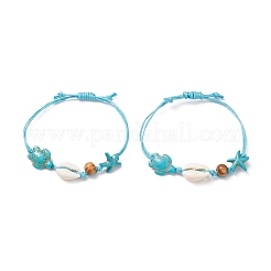 Adjustable Waxed Cotton Cord Braided Bracelets&nbsp;BJEW-JB04083