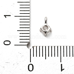 925 Sterling Silver Clear Cubic Zirconia Flat Round Charms&nbsp;STER-U009-07P-01