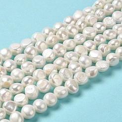 天然養殖淡水パールビーズ連売り  両面研磨  貝殻色  9~10.5x10~11x7~8mm  穴：0.5mm  約38個/連  14.25~14.37''（36.2~36.5センチメートル）&nbsp;PEAR-E017-23