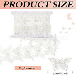 3 Yards Organza with Plastic Pearl Embroidery Lace Trim&nbsp;OCOR-MA0001-69